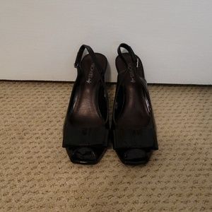 Nickels Soft Black Bow Heel